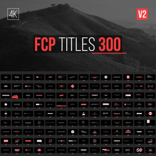 300枚文字标题动画FCPX字幕插件FCP Titles 300