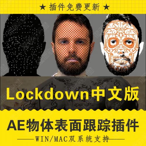 AE跟踪插件 运动物体扭曲表面Lockdown中文版三维跟踪追踪Mac/Win